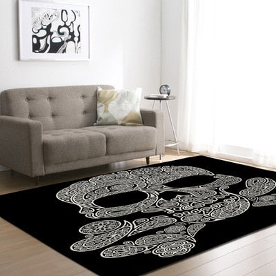 Creative Europe Type 3D Sugar Skull Carpet Hallway Doormat Anti