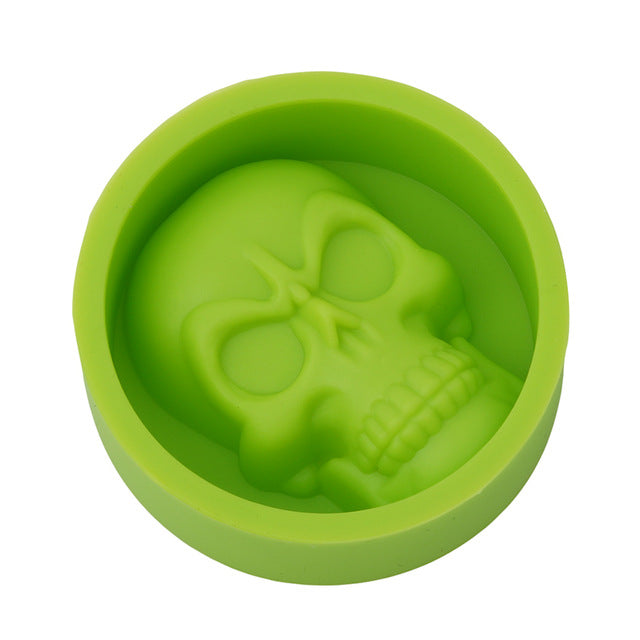 3D Skull Head Silicone Mold Home Party Fondant Cake Chocolate Silicone Mold Cake Tools