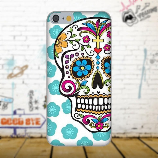 Diwqxr Colorful Mexican Sugar Skull Soft Coque Case For Apple iPhone 4 4S 5 5C SE 6 6S 7 8 Plus X For LG G4 G5 G6 K4 K7 K8 K10