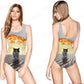 Muscle Women Swimwear DAY OF THE DEAD Swimsuit One Piece Sexy