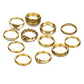 12pcs/Lot Eagle Crystal Gold Color Ring Set For Engagement Women Jewelry Midi Finger Ring Party For Girls Anillos