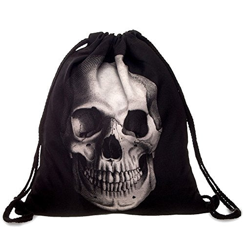 Ababalaya 3D Print Drawstring Backpack Rucksack Shoulder Bags Gym Bag