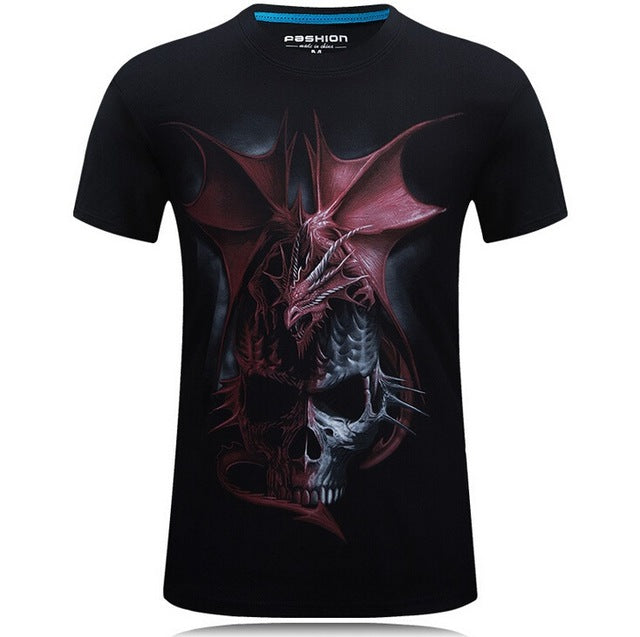 S-6XL 20 style Mens 3d Skull Cotton T Shirts Fashion Summer New Brand T Shirt Men Hip Hop Men T-Shirt Casual Fitness Swag