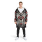3D Rose Sugar Skull Blanket Hoodie