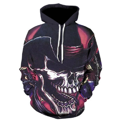 Spring 3D Hoodies Men Hooded Sweatshirts Melted Skull 3D Print Casual Pullovers Streetwear Tops Hip Hop Clothing