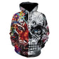 Punk Youth 2018 New Blue Skull Hoodie Men Clothing War Streetwear Hood Long Hoodie Sweatshirt Casual Funny Pocket Hoodie