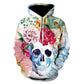 Punk Youth 2018 New Blue Skull Hoodie Men Clothing War Streetwear Hood Long Hoodie Sweatshirt Casual Funny Pocket Hoodie