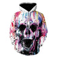 Punk Youth 2018 New Blue Skull Hoodie Men Clothing War Streetwear Hood Long Hoodie Sweatshirt Casual Funny Pocket Hoodie