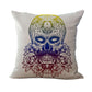 Pillowcase Vintage Mexican Skull pillow case Cotton Linen Printed pillow cover black Cartoon 18*18 Inches home Throw Pillowcases