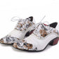 New Fashion Mid Heel Patent Leather Pointed Oxfords Shoes