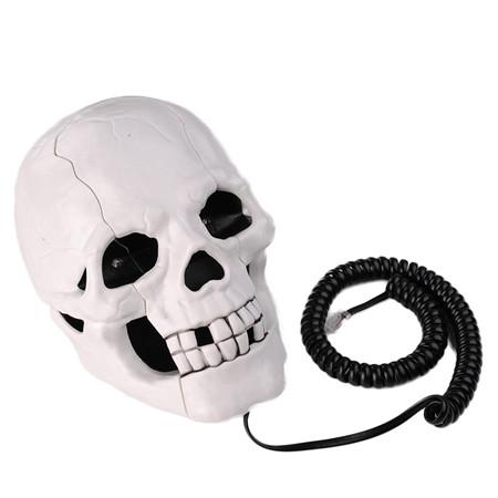 telefone LED light Skull Skeleton Telephone Flashing Eyes Corded Land Line