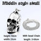 stainless steel men punk skull pendant domineering personality accessories jewelry