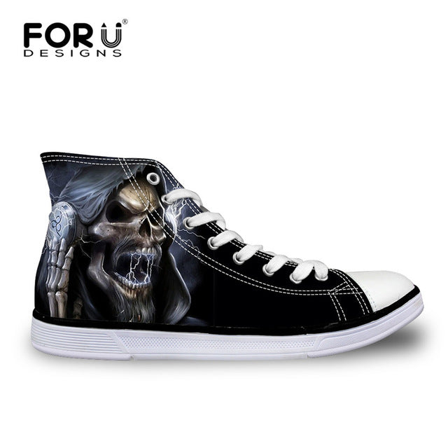 Fashion High Top Shoes Classic Male Lace up Canvas Shoes