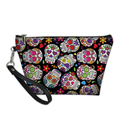 Make Up Bags Sugar Skull Printing Cosmetic Cases Ladies Large Capacity Makeup Bag