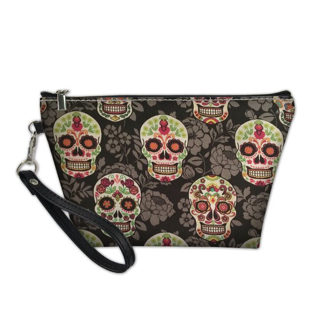 Make Up Bags Sugar Skull Printing Cosmetic Cases Ladies Large Capacity Makeup Bag