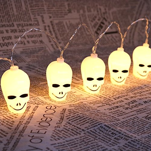 Skull LED String Lights Halloween holiday Christmas Party Garden Decoration