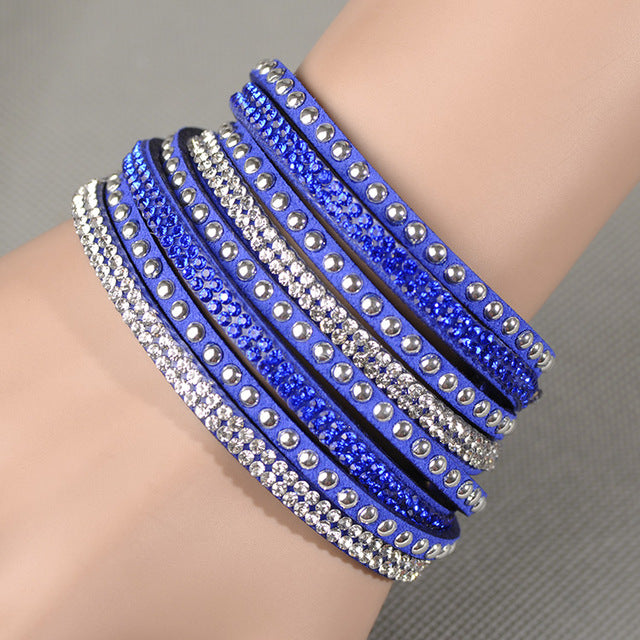 Lokaer Hot Sale Wholesale Fashion Wrap Bracelet Multilayer Bracelets 6 Colors To Choose For Women Gift