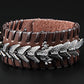 Man Braided Cuff Leather Dragon bracelet Fashion Hiphop Wide Charm Men Wrap Biker Bangle Male Clasps Biker Bracelets