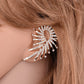 Punk Rock Style Gold Color Earring Luxurious Leaves Ear Cuff Clip Earrings For Women