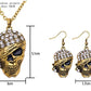 Punk Rock Rhinestone Skull Necklace Collier Homme Femme Max Colar Masculino Neckless Men Chunky Ethnic Women Neclace