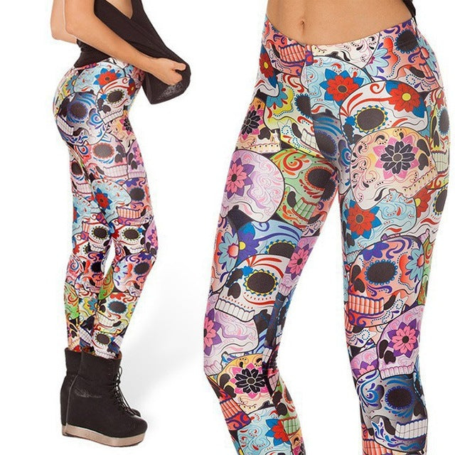 3D Candy Skull Women Legging Womens Leggings Jeggings Legings Sexy Legging Pants Legins Sexy Printed Leggings