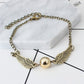 Fashion imitation pearl double chains choker Simple anklet 8 letter Handmade Beaded bracelet bangle luxury jewelry