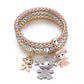 3Pcs Tree of Life Bracelet Popcorn Owl Heart Anchor Musical Note Charm Bracelets For Women Pulseria Feminina Boy & Girl Jewelry