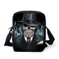 Brand Designer Punk Skull Head Printing Mens Messenger Bags for Men Casual Crossbody Bags,Boys Small Kids Travel Shoulder bag