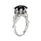 Skull Ring Black Zircon Women's Wedding Ring Punk Jewelry