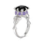Skull Ring Black Zircon Women's Wedding Ring Punk Jewelry