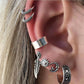 Punk Style Earring Sets For Women Ethnic Bohe Silver Color Ear Clip Tassel Earrings Feather Leaf Owl Earrings Wholesale