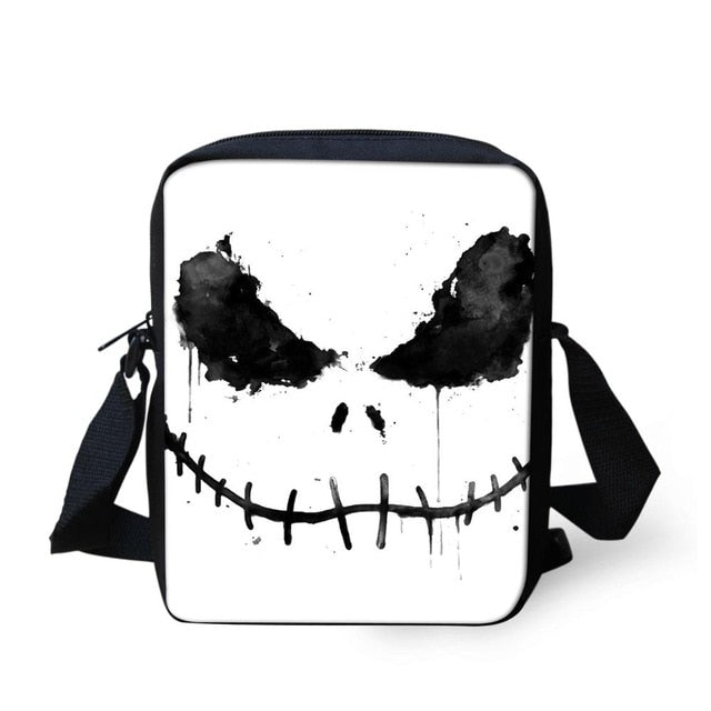 Small Cartoon Women Cross Body Bags Cool Sugar Skull Pattern Ladies Casual Mini Shoulder Bags Female Messenger Bags