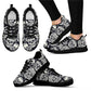 Trendy Sugar Skulls Art Printed Sneakers Women Light Sports Running Shoes Breathable Air Mesh Outdoor Athletic Shoes