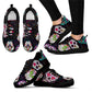 Trendy Sugar Skulls Art Printed Sneakers Women Light Sports Running Shoes Breathable Air Mesh Outdoor Athletic Shoes