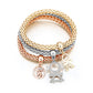 3Pcs Tree of Life Bracelet Popcorn Owl Heart Anchor Musical Note Charm Bracelets For Women Pulseria Feminina Boy & Girl Jewelry