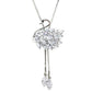 Fashion elegant sweater chain long crystal snow pendant water drop accessories long decoration necklace jewelry