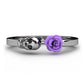 Fashion Skull Womens Ring 316L Stainless Steel Punk Rock Rings Charm Female Inlaid Red Rose Rings