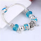 Pink Crystal Charm Silver Bracelets & Bangles for Women With Aliexpress Murano Beads Silver Bracelet Femme Love  Jewelry