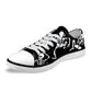 Skull Printing Men's Vulcanize Shoes Teenagers Punk Style Sneakers for Student Cool Canvas Shoes Lace-up Walking Shoe