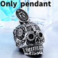 Gothic Carving Pendant Necklace  Stainless Steel Skull Jewelry