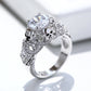 Gothic Skull Luxury Style Engagement Wedding Classic Silver Color CZ Crystal Rings For Women Fashion Jewelry Gift Ring