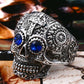 316L Stainless Steel gem ring Cross skull biker men Ring hot sale Man's fashion jewelry LLBR8-327R