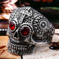 316L Stainless Steel gem ring Cross skull biker men Ring hot sale Man's fashion jewelry LLBR8-327R