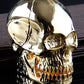 Authentic Heavy armor gold-plated 3D big skull head lighter
