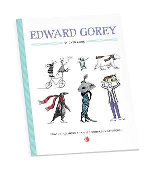 Edward Gorey Sticker Book - skull sticker