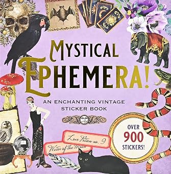 Mystical Ephemera! an Enchanting Vintage Sticker Book (Over 900 Stickers) - skull sticker