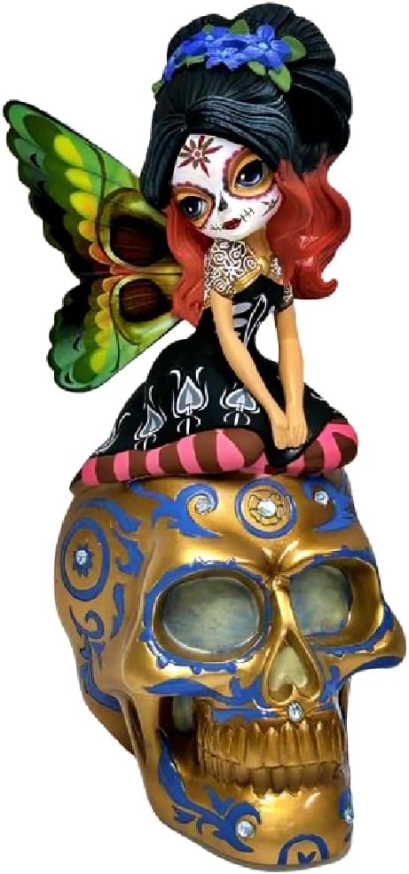Spirit of The Gentle Spirit Glow in The Dark Sugar Skull Decor by Jasmine Becket-Griffith 6-Inches