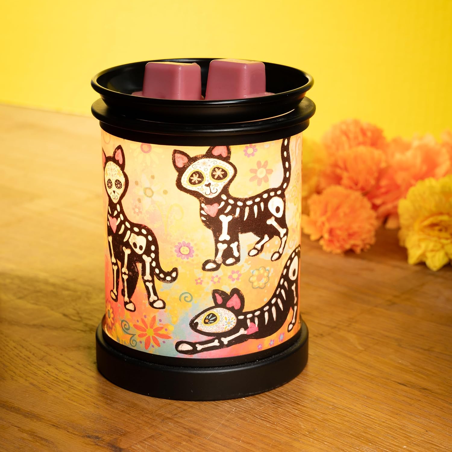 ScentSationals Cat Dance - Day of The Dead Wax Warmer for Scented Wax Melts