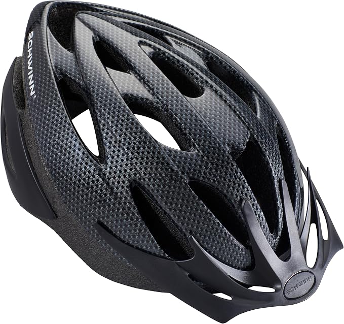 Schwinn Thrasher Helmet for Adults, Size 58-62 cm for Riders Ages 14+, Microshell, Adjustable Dial & Straps, Interior Padding, Air Vents, Visor, Adult Bike Helmet - skull helmet