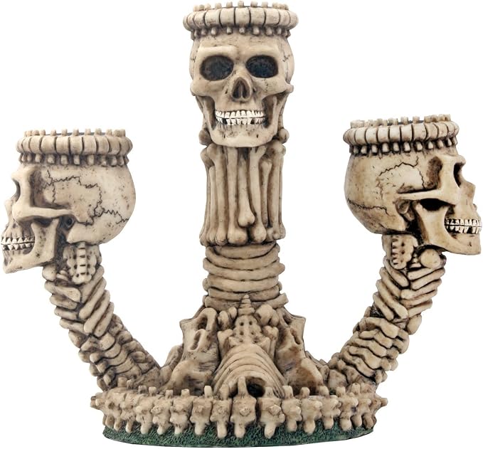 Ossuary Skeleton Triple Votive/Candle Holder - skull candle